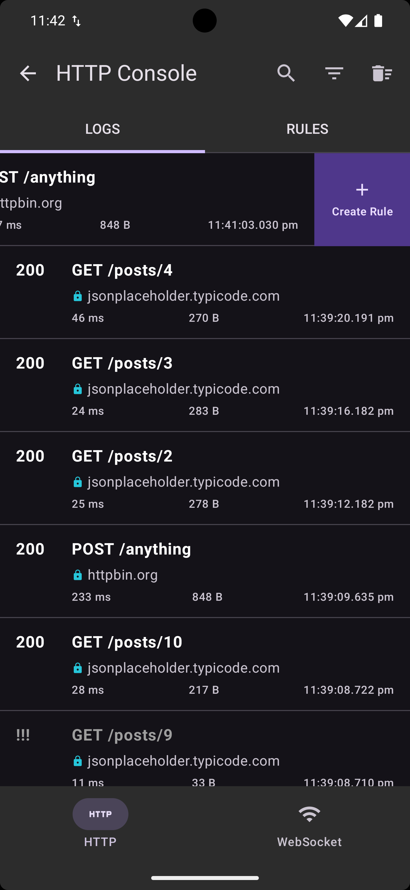 Swipe to Create Rule